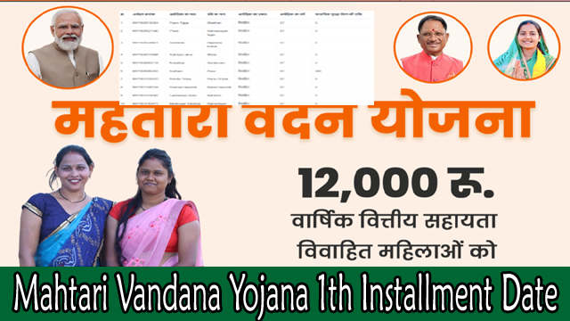 Mahtari Vandana Yojana 1th Installment Date 2024: महतारी वंदन योजना की पहली किस्‍त, इन महिलाओं के खातें में आएगी