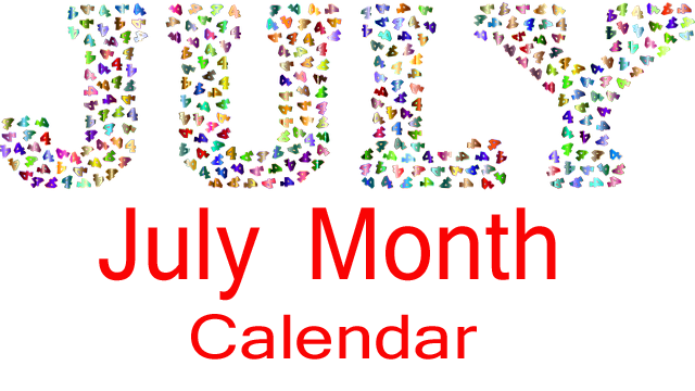 July Month Calendar Hindi 